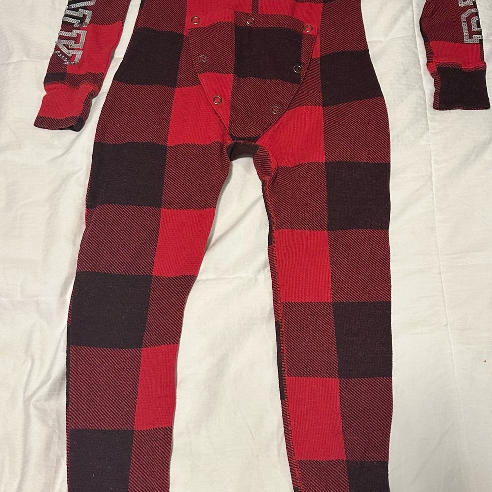 Red and Black Plaid Lounge Onesie